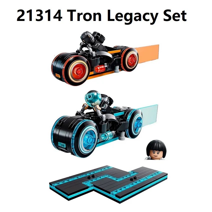 Совместим с 21314 Tron Legacy Sam Флинн Quorra Clu строительные блоки мини Экшн-фигурки игрушки