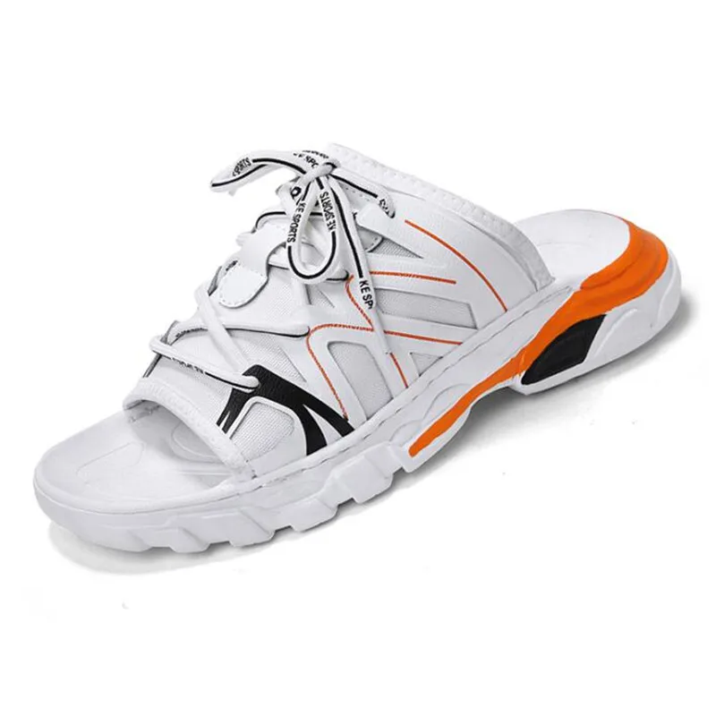 2019 Модные мужские пляжные сандалии обувь для влюбленных летние гладиаторы