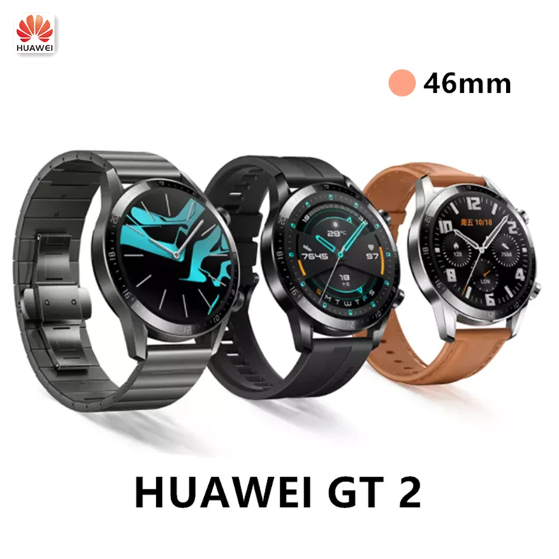 

95% New Huawei Watch GT2 42mm/46mm GPS 14 Days Working Phone Smart Call Blood Oxygen Heart Rate Tracker For Smart Android IOS