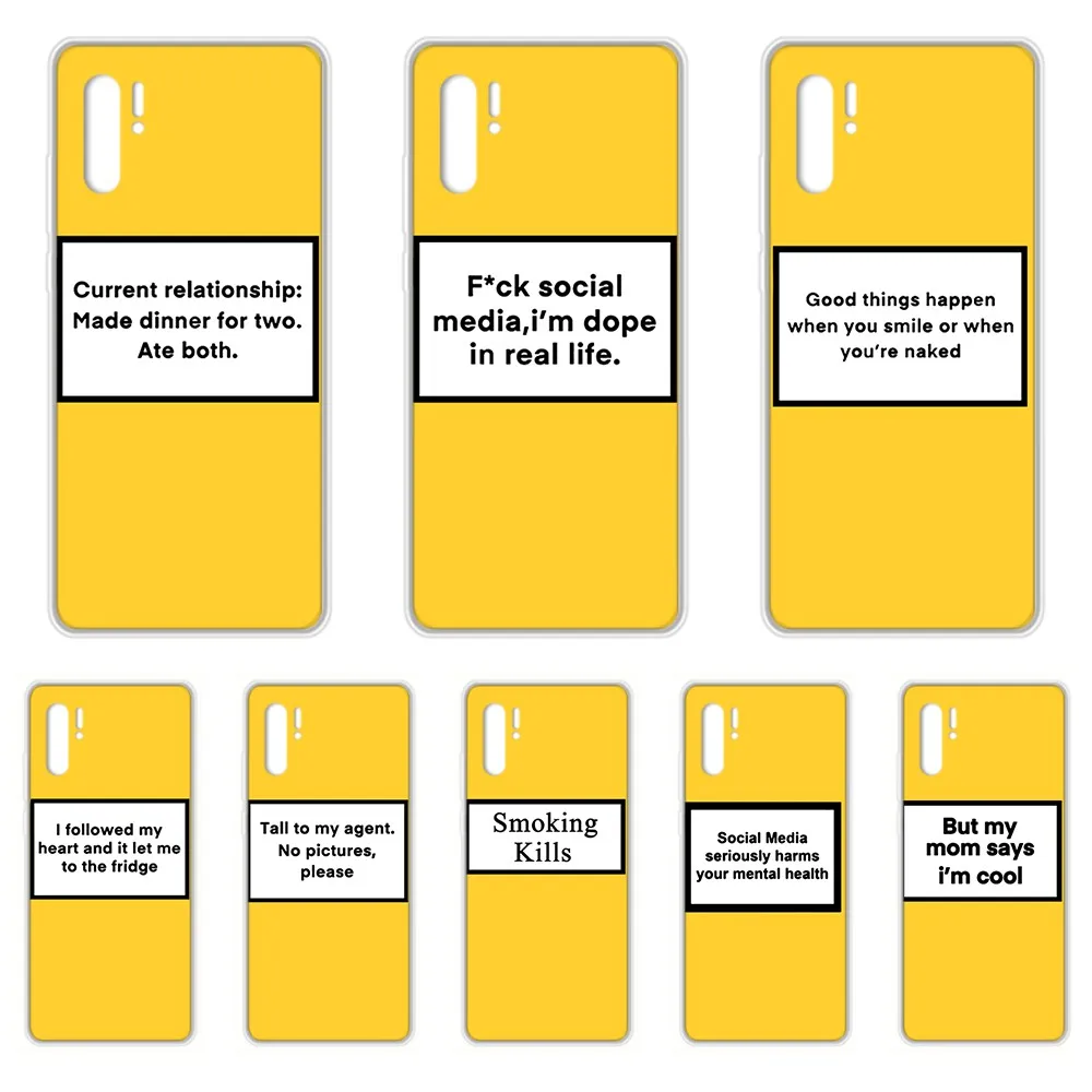 Прозрачный чехол с английскими буквами для HUAWEI Nine 5t p 8 9 10 p20 P30 p40 P pro Smart 2019 Z lite