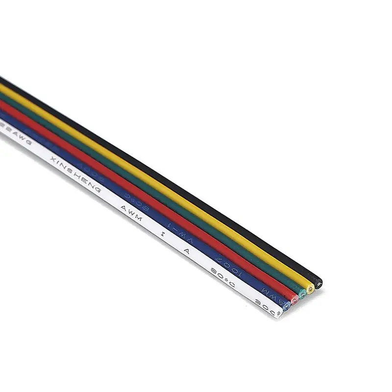1 м 5050RGB + CCT 6 Pin кабель SM JST Соединительный для светодиодной 0 3 мм ядерные