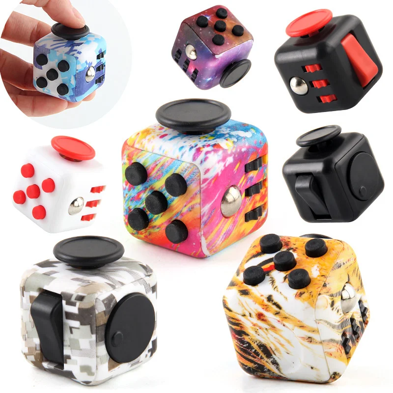 

Office Decomprion Cube Adult Anti-str Dice Toy Kids Anxiety Spinner Reliver Toys For Autism ADHD