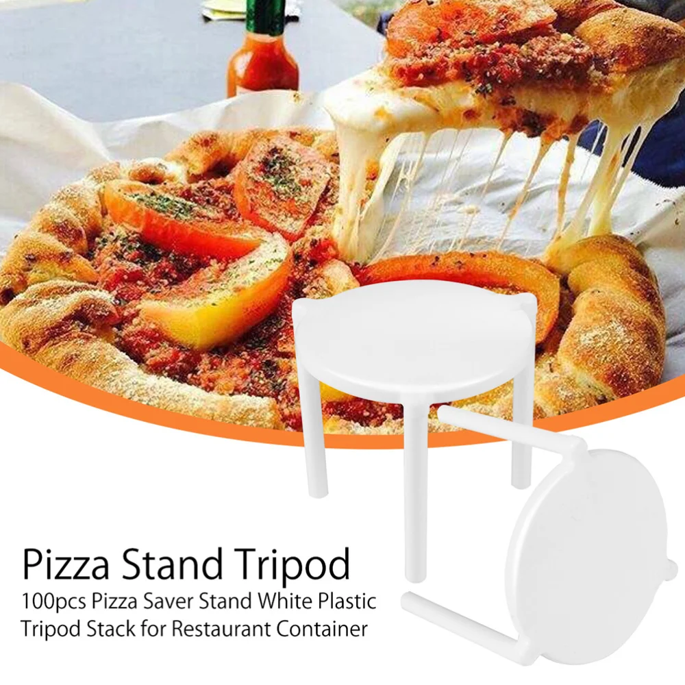 

200pcs Creative Pizza Tripod Pizza Saver Stand White Tripod Stack