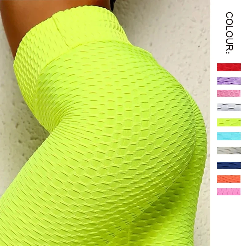 

Polainas de deporte de marca de las mujeres Leggings Fitness cintura alta pantalones de Yoga Anti celulitis Pantalon Taille alta