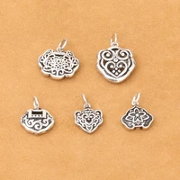 s925 sterling silver jewelry bracelet pendant large nedium small long life lock pendant necklace diy accessories wholesale