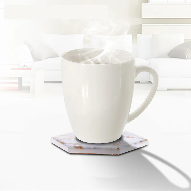 6 шт подставки для напитков абсорбент с держателем Мрамор дизайн комплект