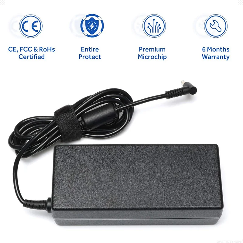 SeenDa 120W 19.5V/6.15A Laptop Charger 7.4X5.0mm 2.7M Power Adapter for HP ENVY DV4  DV6 DV7  AC Adapter for HP PAVILION