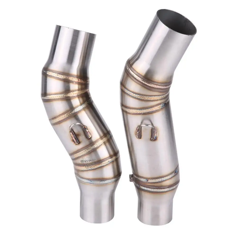 Соединительная круглая выхлопная средняя труба для мотоцикла 51 мм Глушитель без