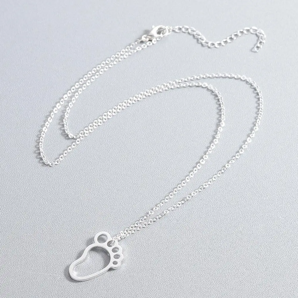 Chereda Fashion Ankle Necklaces Pendants for Women Baby Foot Plate Jewelry Chain Choker Necklace Children Gifts Bijoux | Украшения и