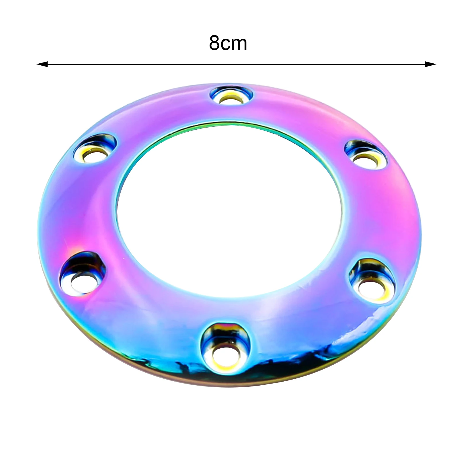 

6-Hole Colorful Outer Ring Modified Racing Steering Wheel Car Horn Button Cover Steering Wheel Horn Cover