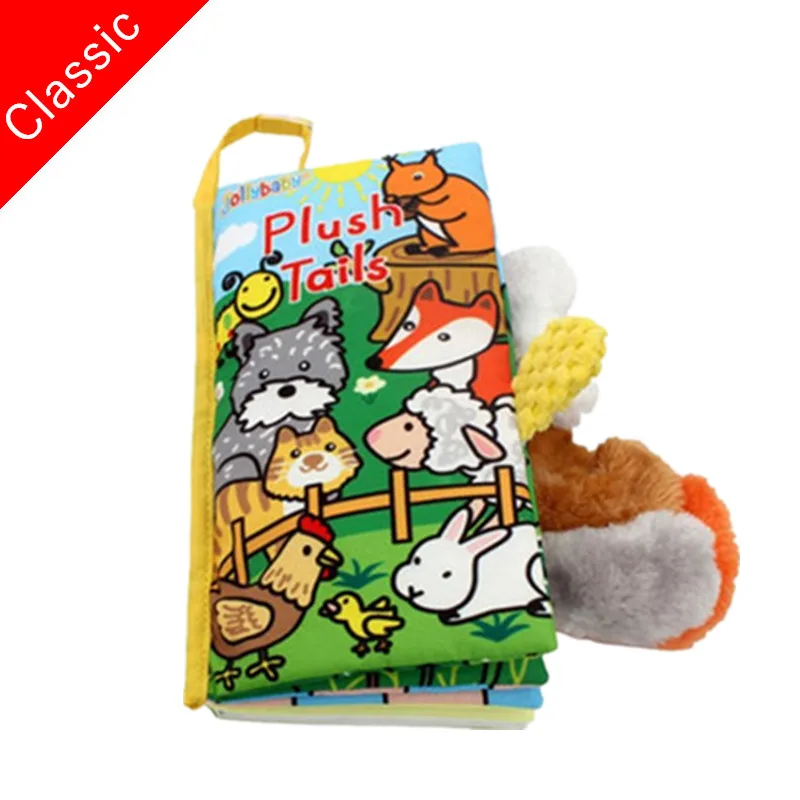 SZ04 NEW Plush Tail Детские игрушки, детские книги для раннего развития, тканевые книги для детей, Обучающие Развивающие книги, хвосты животных, динозавры SZ04 - Цвет: SZ04 NEW Plush Tail