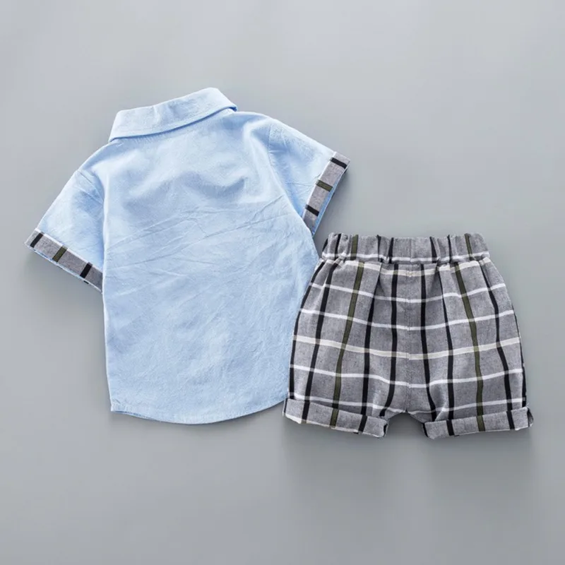 Одежда для маленьких мальчиков джентльменская одежда с галстуком футболка топы