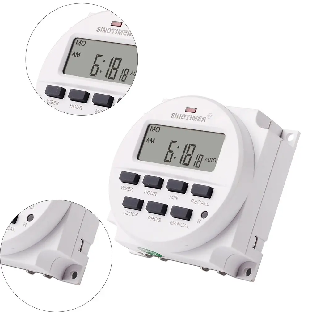 TM618H 2 программируемый цифровой Дисплей ЖК дисплей время Управление