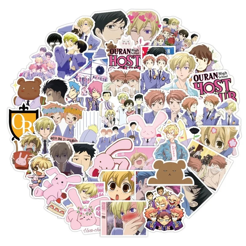 

50PCS Manga Ouran High School Host Club Anime Stickers Laptop Guitar Luggage Waterproof Graffiti Sticker Decal Kid Classic Toys