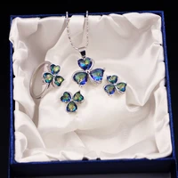 funmode mtlicolor rhinestone jewelry pendientes small dubai jewelry set for women colar feminino wholesale fs176