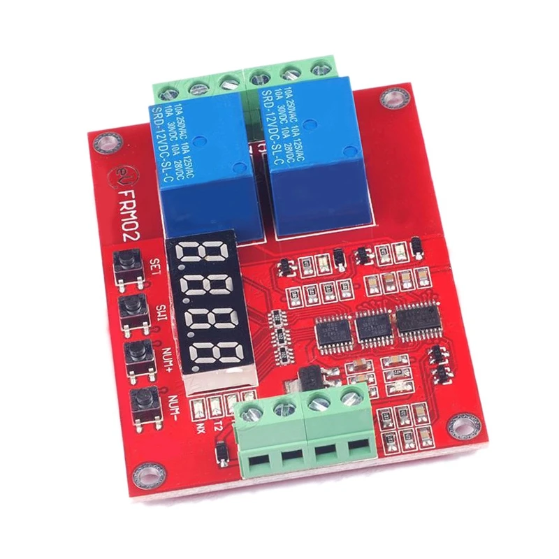 

2-Way Multi-Function Time Relay Module / Delay / Self-Locking / Cycle / Timing / FRM02 Multi-Function Relay