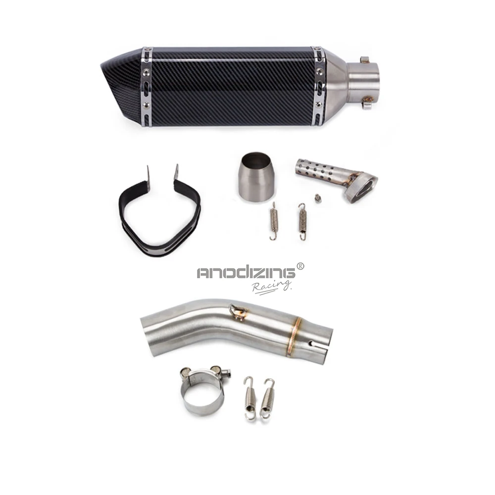 Выхлопная система мотоцикла средняя труба с глушитель без шнуровки для Suzuki GSR750 GSR