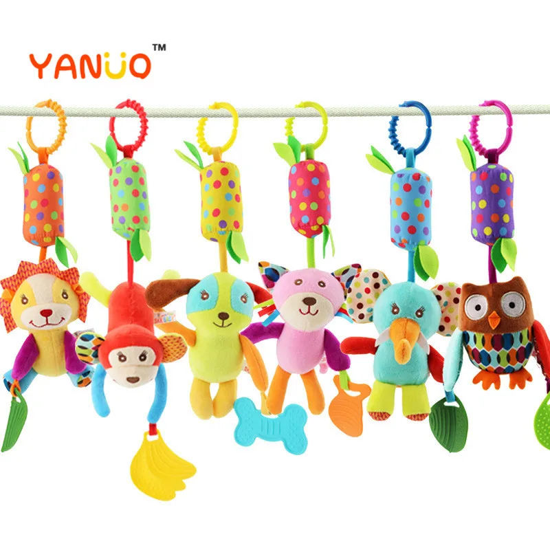 

Детские игрушки YANUO Fahsion, подвесные плюшевые погремушки для новорожденных, для кроватки, прогулочной коляски, 13-24 месяцев, для маленьких маль...