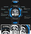 Для мужчин s для мальчиков спортивные часы светодиодный цифровые часы для Для мужчин Стекло циферблат с возможностью погружения на глубину до 30 м Водонепроницаемый силиконовый ремешок наручные часы с будильником Relogio Masculino