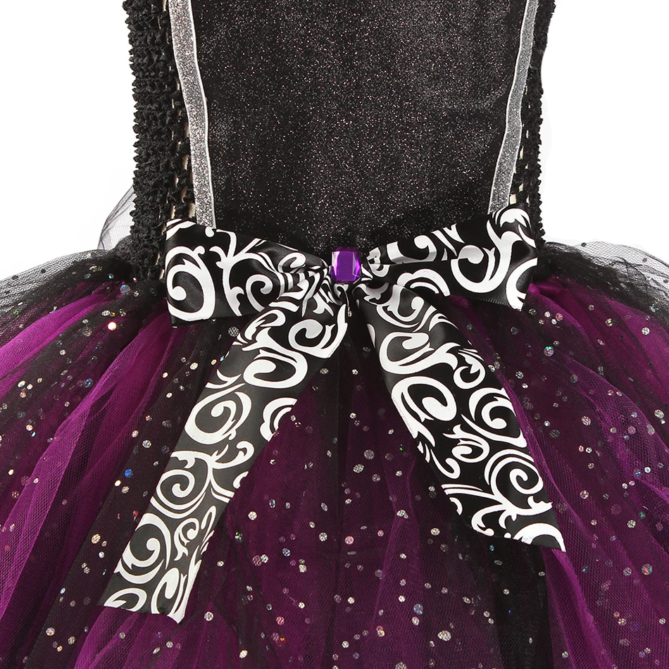 Dark Angel Costume Dress Wing Girls Evil Cosplay Outfits Clothing Baby Scary Halloween For Performance Carnival Disguise | Тематическая