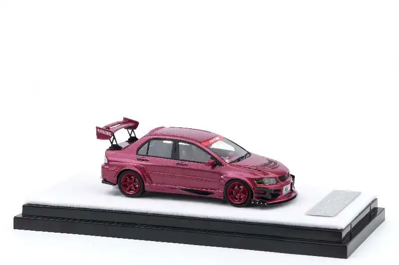 Fibra de Carbono Erro Carro Mitsubishi Evolution 9 Evo Modelo Vermelho 404 1:64