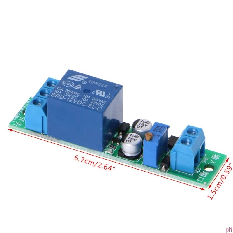 

DC 12V Signal Trigger Delay Turn Off Delay Timer Switch Relay Module 0-25s