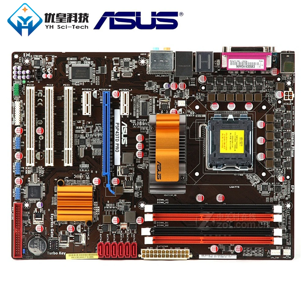 Asus P5P43TD PRO Intel P43 оригинальная материнская плата для настольных ПК с разъемом LGA 775 Core 2 Extreme/Core 2 Quad DDR3 16G ATX