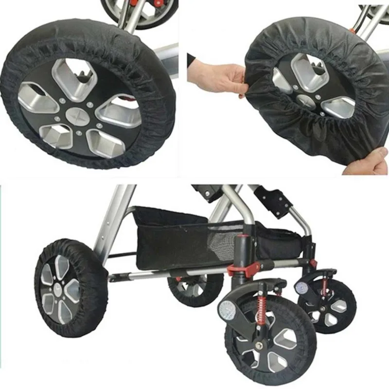 4pcs/Set Stroller Wheel Covers Baby Stroller Accessories Wheelchair Anti Dust Proof Cover Waterproof Wheels Protection Wholesale