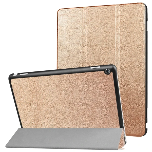 gold Смарт ультра Стенд чехол для huawei MediaPad M3 Lite 1" планшет для BAH-W09 BAH-AL00 10" планшет+ Бесплатный подарок - Цвет: gold