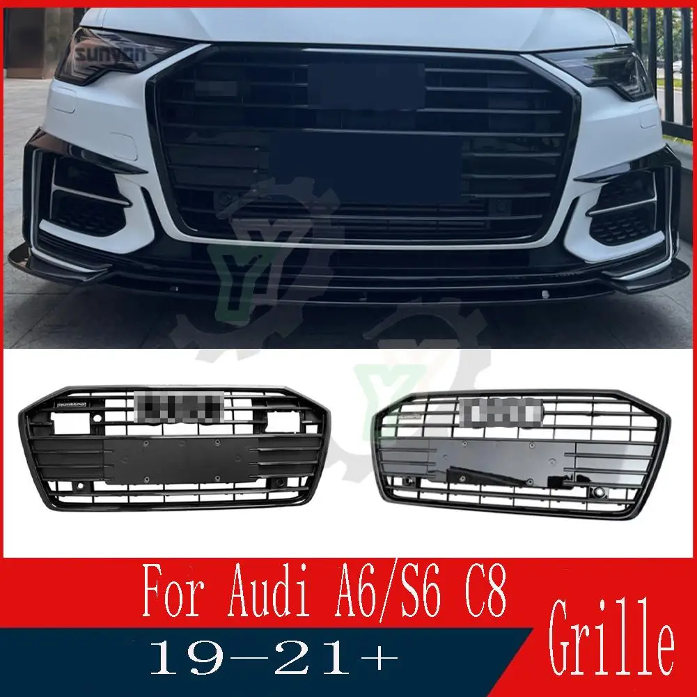 

High quality Car facelift Front Bumper Grill Center Grille for Audi A6/S6 2019 2020+（For S6 Style ）car accessories Racing grille