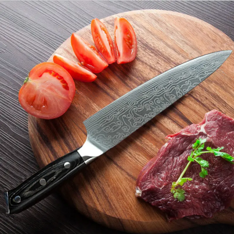 

Damascus Pattern Chef's Knife Japanese Beef Knife Slicing Meat Cleaver Chef's Knife Cooking Knife Household Fruit Knives