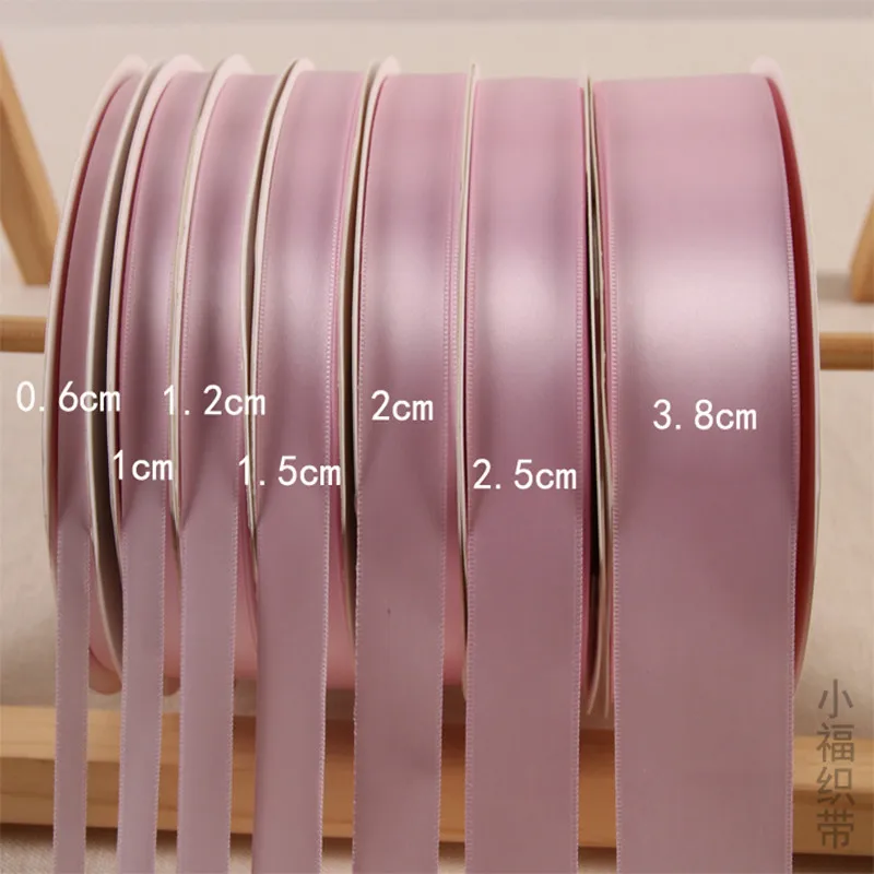 Сатиновая лента розового цвета 100 ярдов материал упаковки рукоделие декор для