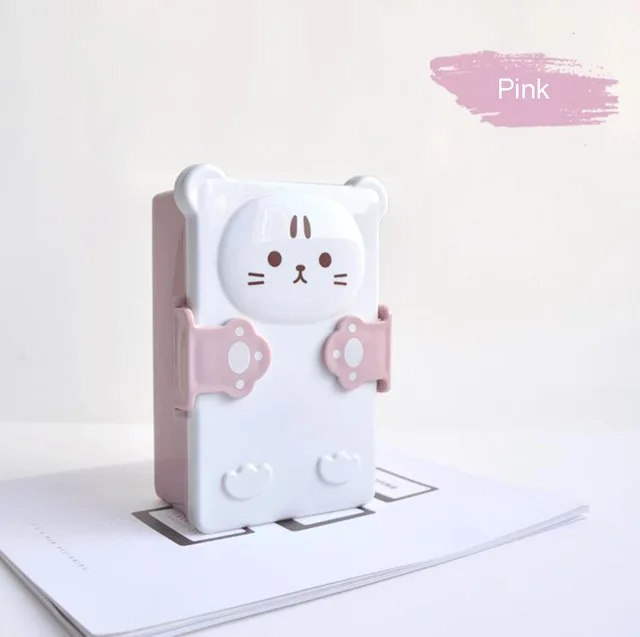 01 Мультяшные милые коробки Bento, двухслойный пластиковый ланч-бокс для сэндвича, коробка для хранения еды, микроволновая печь для детей, чехол - Цвет: 01