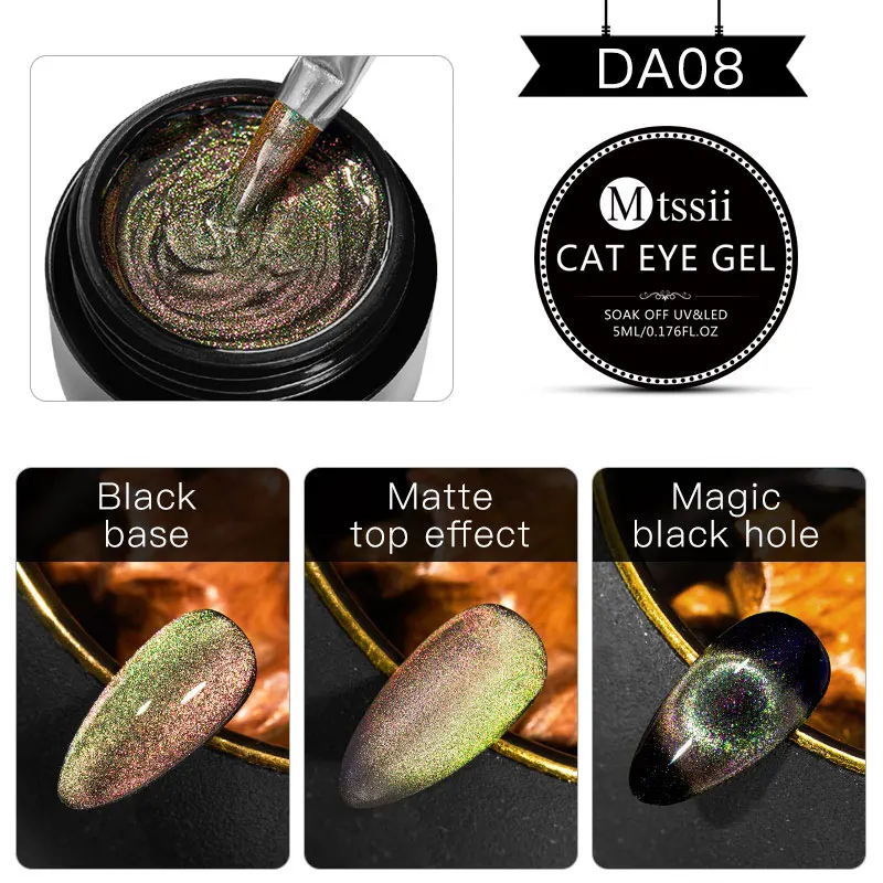 Q01721 Mtssii 5 мл 9D Galaxy Cat Eyes светодиодный Гель-лак для ногтей Хамелеон для использования с магнитом УФ-лак для ногтей Блестящий гель нужен черный базовый слой - Цвет: Q01721
