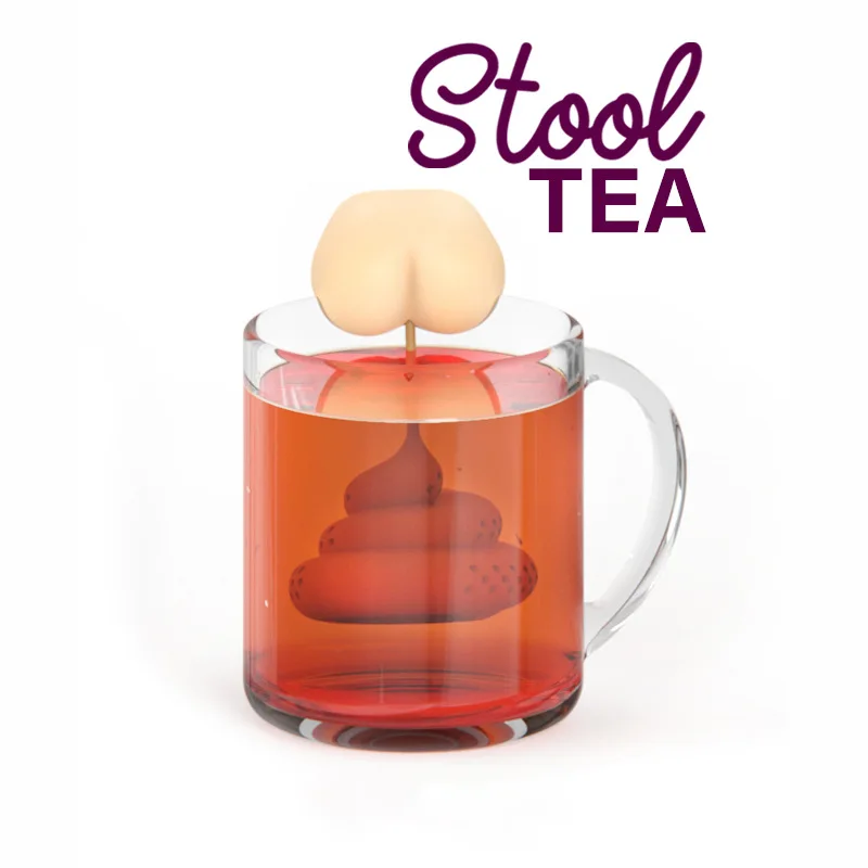 

Innovative Silicone Tea Infuser Poop Butt Shape Funny Herbal Tea Bag Reusable Herb Spice Filter Diffuser Teapot Kitchen Teaware