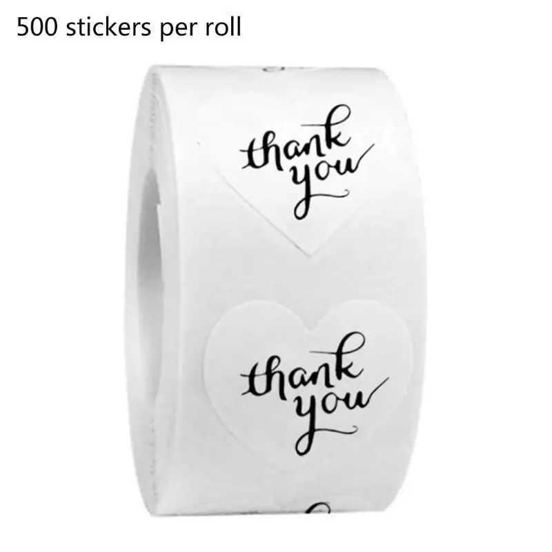 

500/2500pcs Thank You Stickers Seal Labels for Wedding Christmas Party Package U2JC