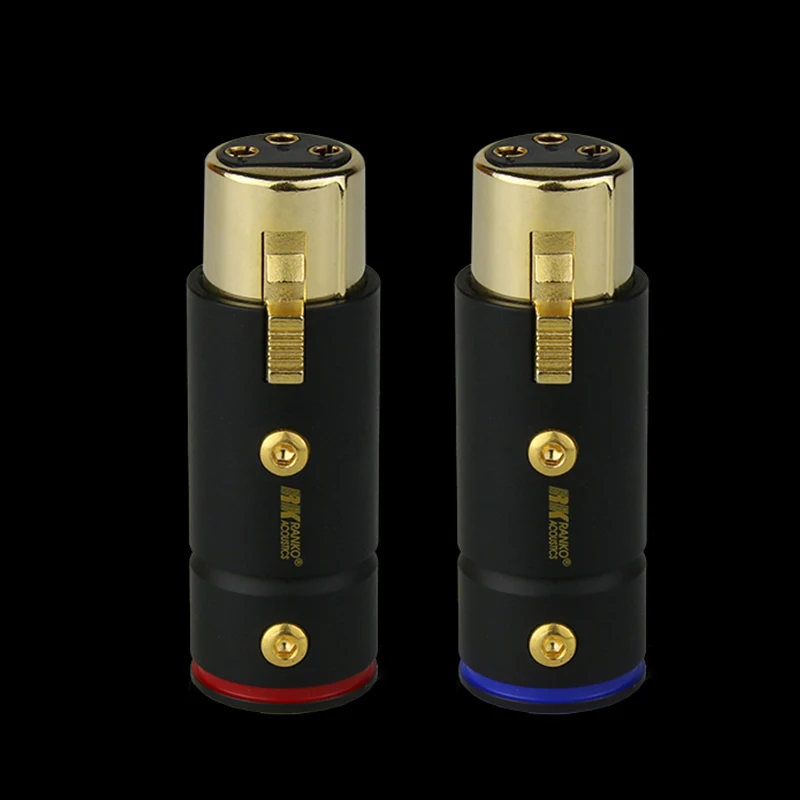 3 контактный разъем XLR для акустики RANKO RCBL 100F 24K с позолоченным красным медным