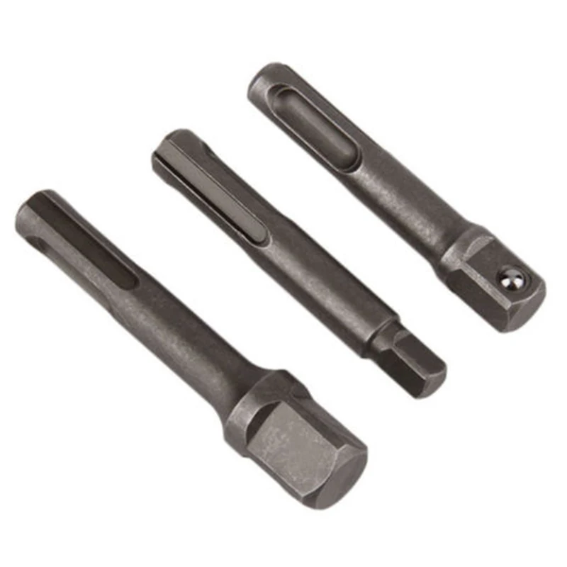 

5x1/4 3/8 1/2 SDS Plus Socket Driver Drill Bit Hex Shank Chuck Adapter Pack