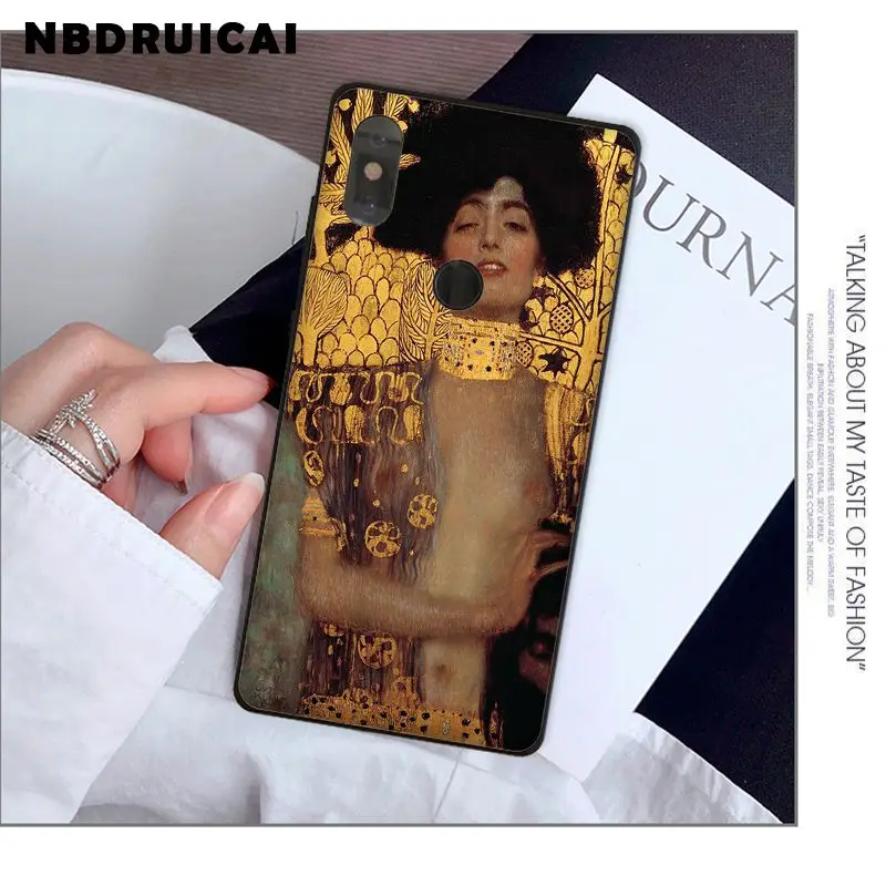 

NBDRUICAI Kiss by Gustav Klimt High Quality Silicone Phone Case for Xiaomi 8 9 se 5X Redmi 6pro 6A 4X 7 5plus note 5 7 6pro