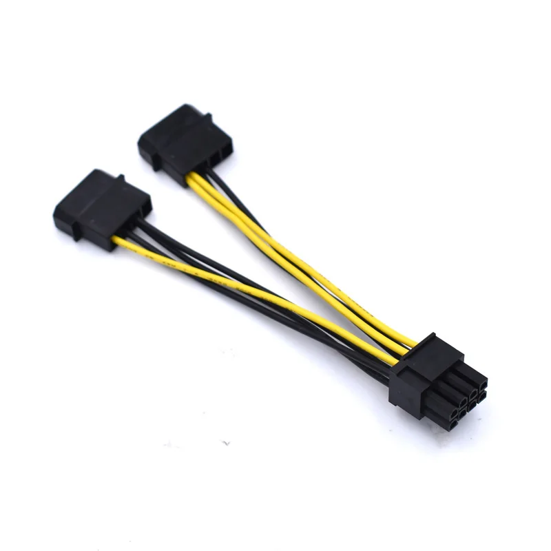 10 шт./лот см двойной 2х Molex к GPU PCI-E 8PIN 18AWG видеокарта кабель питания | Компьютеры и
