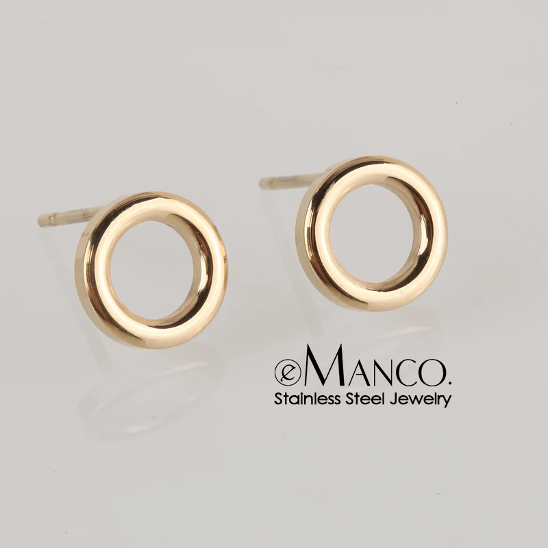 E-Manco женские маленькие круглые сережки в виде английских булавок серьги из