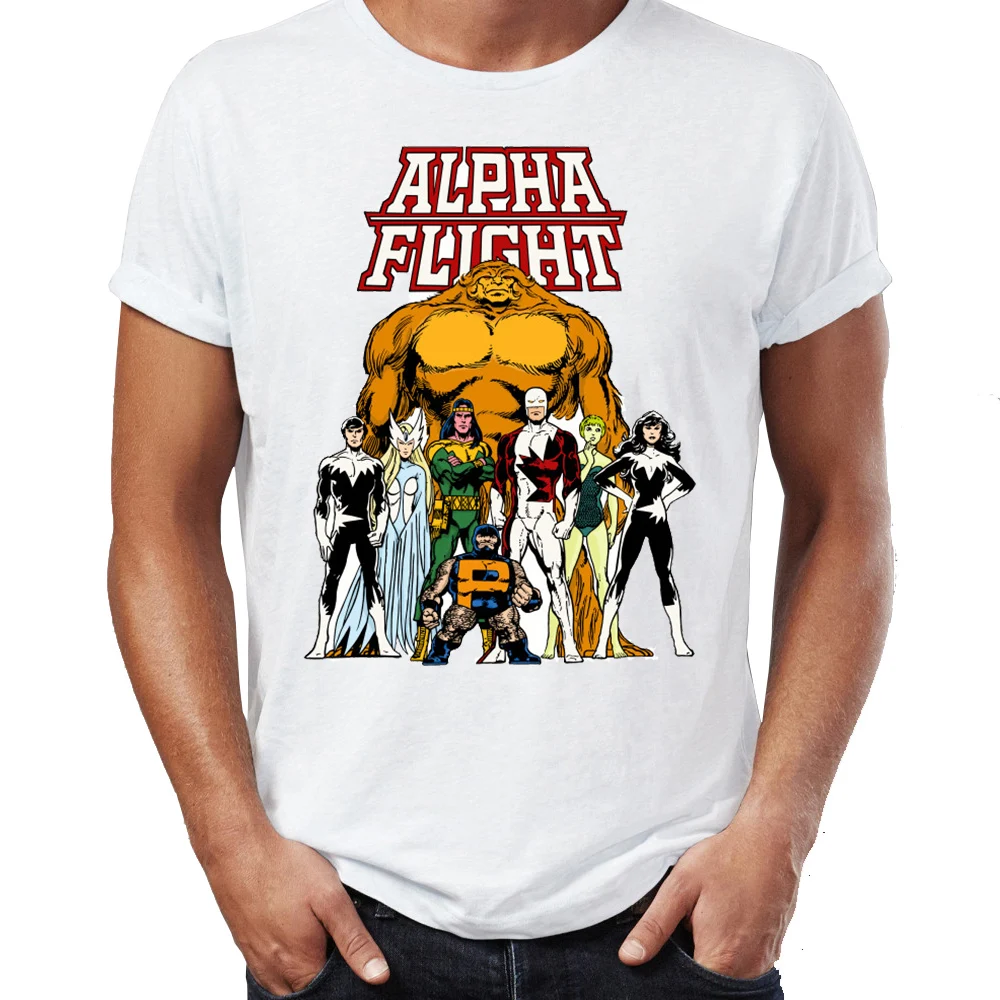 Мужская футболка в стиле ретро 80s X с принтом комиксов Alpha Fight Awesome|Мужские