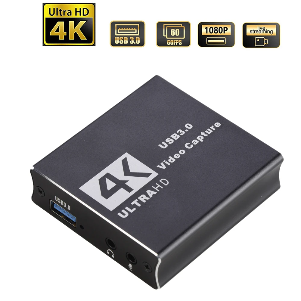 

4K @ 60fps USB 3,0 карта видеозахвата Ultra HDMI к USB 3,0 карта видеозаписи для прямой трансляции для игр потоковая трансляция для PS4/PS5