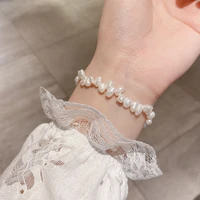 natural freshwater pearl beaded bracelet high quality rice shape one layer women bracelet fashion jewelry accessories