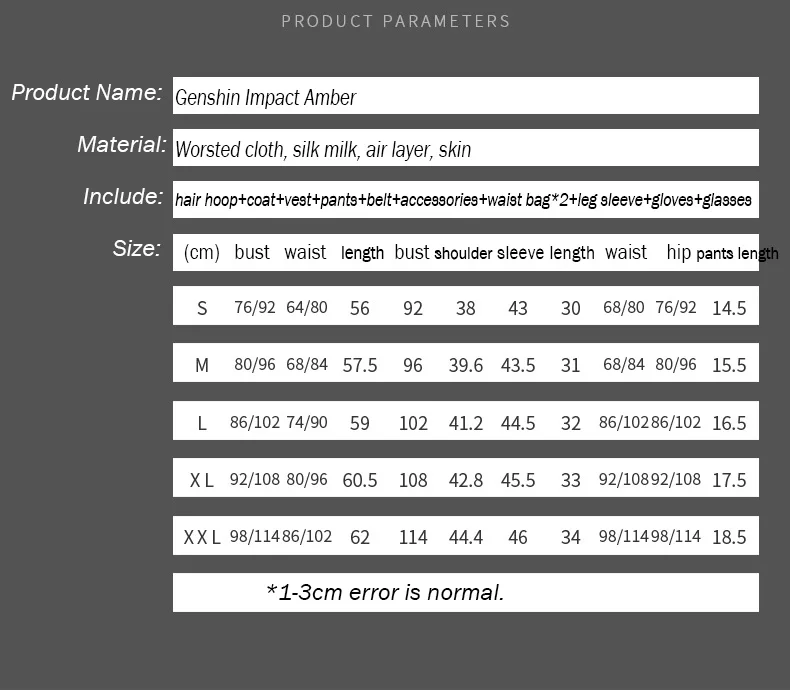 

Anime Genshin Impact Amber Game Suit Lovely Uniform Cosplay Costume Halloween Party Outfit For Women Girls New 2020