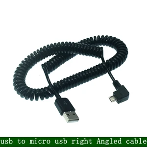 Спиральный кабель для передачи данных с USB 2,0 на Micro USB, спиральный 5-контактный адаптер, цифровой USB-кабель для зарядки передачи данных-разъем, зарядное устройство USB 0,5 м