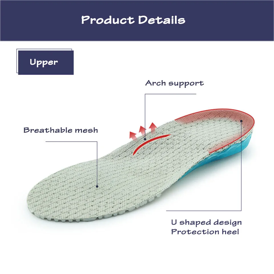 EVA Spring silicone sole insole flat feet orthotic insoles arch support orthopedic inserts Plantar Fasciitis,Feet Pain,foot care