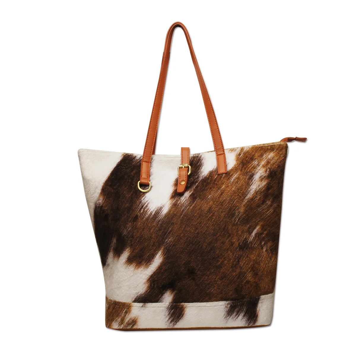 

Cowhide Handbag Sets New Fashion Casual Cow Print Suede Handbbags Women Large Purse Tote Femme