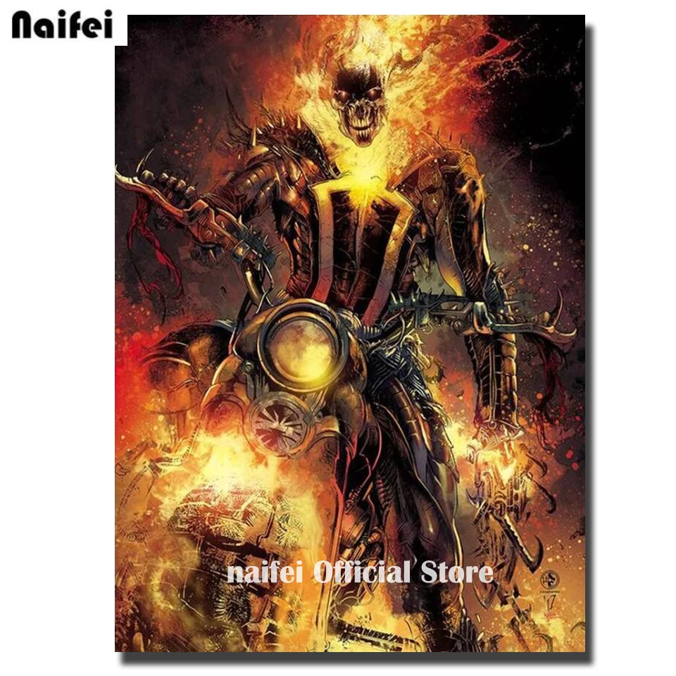 

5D Diamond Painting Mosaic Kit Soul Chariot Devil Angel Cartoon Embroidery DIY Full Square Round drill Christmas Home Decor,