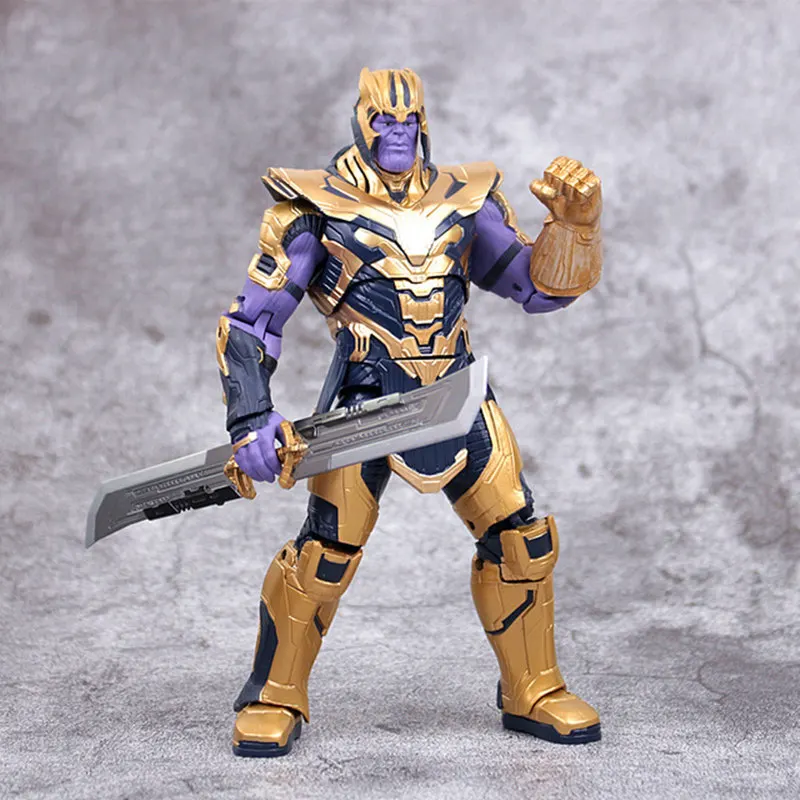 Disney Marvel Model Toys 20CM Avengers 4 Armor Thanos Action Figure Dolls PVC Movable Joint Figure Gifts Toys With Delicate box